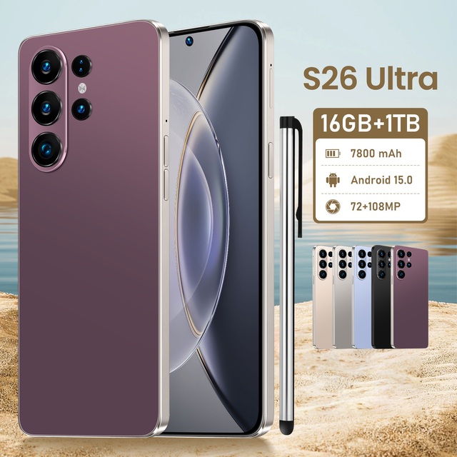Ultra High End Original Unlocked S26 Ultra Smartphone 7.3 Inch Full HD Screen 16GB+1TB 108MP Rear Camera Face ID Deca Core CDMA