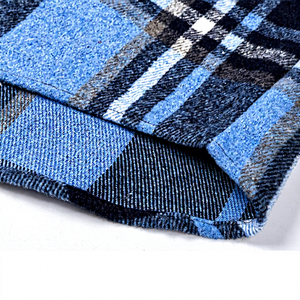 Camisa Casual <span class=keywords><strong>de</strong></span> Invierno para Hombre, 100% Algodón, Tejido a Cuadros, Antibolitas, Corte Holgado, <span class=keywords><strong>Peso</strong></span> <span class=keywords><strong>de</strong></span> Tela 220g, Estilo Coreano, Manga Larga, Talla XXXL - Product Image 3