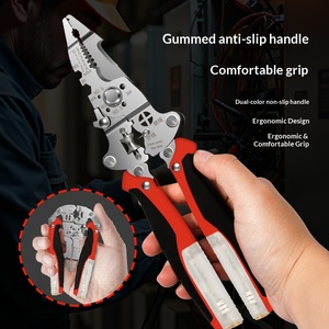 Key plate multi-function measuring and stripping pliers for electrician peeling and stripping needle-nose pliers double pen with - Product Image 2