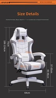 Chaise de jeu PC ergonomique en gros, chaise de jeu confortable en cuir style course avec repose-pieds