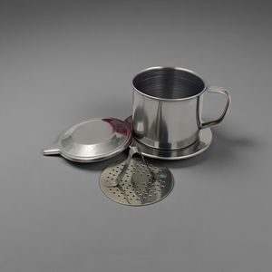 Long Cam Stainless Steel Coffee Dripper Vietnamese Style Pour Over Filter Home Use - Product Image 2
