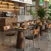 Großhandel Moderne Kommerzielle Café- und Kaffeehausmöbel Tisch- und Stuhlsets Modulare Restaurant-Esstische und -Stühle Guter Preis