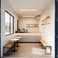 Maison Modulaire Conteneurisée d'Usine de Foshan, Bâtiment Préfabriqué en Acier à Structure Plate et Mobile pour Bureau, Maison, Atelier, Centre Commercial, Cuisine