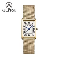 Privémerk Luxe Mode Simpele Retro Vierkante Quartz RVS Horloge Unisex Heren ODM Groothandel Cadeau