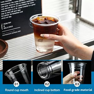 Sütlü Çay Bardağı Tek Kullanımlık PET Soğuk İçecek Bardağı Kapaklı Şeffaf Kahve Bardağı İçecek Bardağı 98mm Çaplı Plastik Bardak Özel - Product Image 6