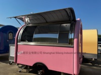 SILANG Remorque mobile de restauration rapide à 2 roues en acier inoxydable, nouvelle conception personnalisée MC-6, capacité de 33 pour bonbons et chips