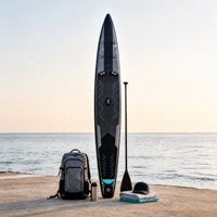 Planche de SUP de compétition en eau libre de 12' - PVC Drop Stitch, planche de paddle professionnelle pour la compétition