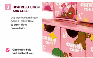 Unique 19 Days <b>Christmas</b> Tree Advent Calendar <b>Box</b> with Drawers Pink Cartoon Print Rigid Paperboard Mystery <b>Box</b> for Wholesale - Product Image 3