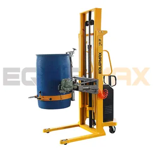 Equipmax YL450 electric and manual stacker with drum lift clamp for 55 gallon plastic drums