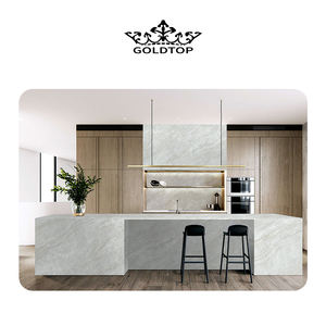Dalles de quartz imprimées GOLDTOP Luxury Polished Big Slab Modern 7006 Taj Mahal, blanc éthéré, pour vanités de salle de bain de luxe - Product Image 6