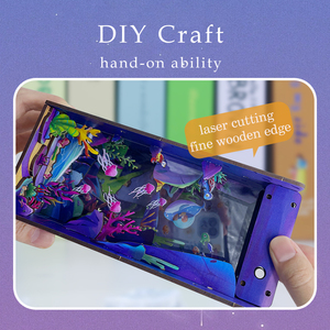 Nosto nhà máy bán buôn 3D câu đố bằng gỗ tự làm cuốn sách Nook Bộ dụng cụ biển thế giới sáng tạo trang trí bookend cho người lớn Đồ chơi giáo dục - Product Image 6