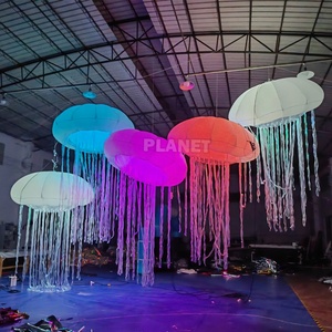 Vente flash <span class=keywords><strong>D</strong></span>écoration de plafond pour événement océanique Fête Éclairage LED <span class=keywords><strong>Ballon</strong></span> géant en forme de méduse gonflable - Product Image 1