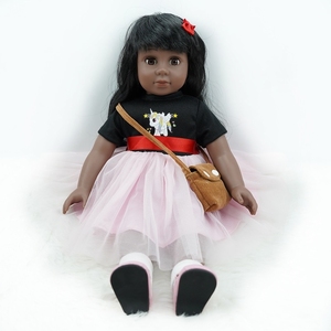 Niños encantadores negro muñecas hacer muñecas Pelo Rizado hermosa realista detalles para las niñas - Product Image 2