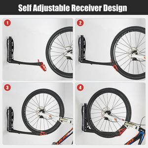 Cintre de <span class=keywords><strong>porte</strong></span>-vélo <span class=keywords><strong>mural</strong></span> robuste avec conception pivotante Support de rangement de vélo <span class=keywords><strong>vertical</strong></span> peu encombrant pour garage et maison - Product Image 5