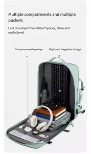 Mochila para ordenador portátil Viajes al aire libre Senderismo Mochila escolar Mochila de mano con USB - Product Image 4