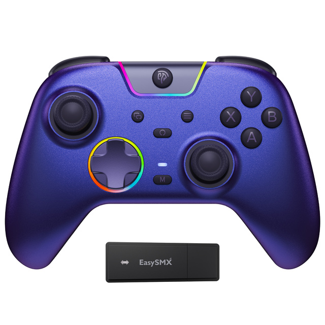 EasySMX X05 Pro Gaming Controller with Dual-stage Hall Trigger,PC Gamepad with Hall Effect Joysticks, 2 Programmable Buttons