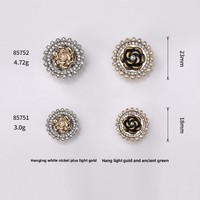 Kancing Logam Mutiara Berhiaskan Bunga 18mm yang Modis, Ramah Lingkungan, Bentuk Hati, Bintang, Kotak, Kecil, Bergaya Harum untuk Jas, Jaket, dan Pakaian Luar