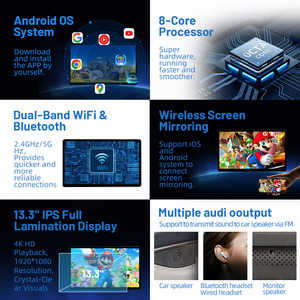 จอติดหลังเบาะรถยนต์ระบบ Android 13 สำหรับขายส่ง รองรับการเชื่อมต่อโทรศัพท์แบบไร้สาย หน้าจอสัมผัส สำหรับ Denza BMW BYD Trumpchi - Product Image 3