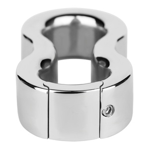 Anillo para Pene de Acero Inoxidable, Anillo para Pene con Peso Escrotal Grueso, Diseño Circular Liso, Dispositivo de Bondage Fetichista SM - Product Image 3