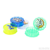 Nouveau nouveau broyeur de cigarettes en plastique artisanal personnalisé grand broyeur de cigarettes 75mm taille 2 couches broyeur de cigarettes pour accessoires de fumer
