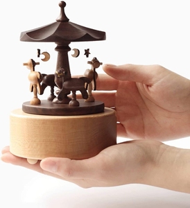 Boîte à musique en <span class=keywords><strong>bois</strong></span>, <span class=keywords><strong>carrousel</strong></span>, cheval, boîte à musique vintage à remonter, <span class=keywords><strong>carrousel</strong></span> pour enfants et adultes, cadeau <span class=keywords><strong>de</strong></span> fête - Product Image 2