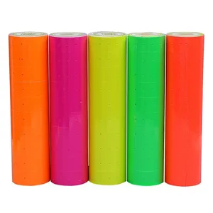 Price Tag for MX-6600 machine, Double row 16*23mm, 700pcs roll, 10 rolls per shrink wrap (Red, orange, green and white color)