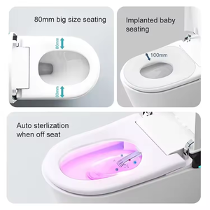 <span class=keywords><strong>WC</strong></span> intelligent en céramique blanc à poser au sol, chasse d'eau automatique, double chasse, télécommande, toilette intelligente monobloc - Product Image 5