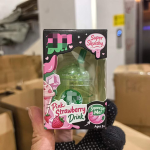 Nouvel Arrivage Schylling Glitter Star Buck Boba Drink TPR Squishy Toys Sensory Squeeze Candy Maltose Boba Beverage Squishy - Product Image 5