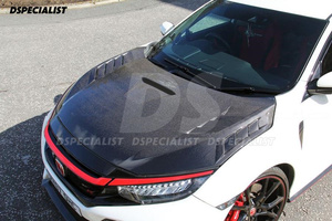 Capot ventilé en fibre de carbone de style MG pour Honda Civic X 10th Gen 2016-2019 - Product Image 2