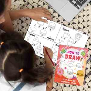 Libro para Colorear DIY: Cómo Dibujar Comida y Aperitivos para Niños - Suministros para Fiestas de Cumpleaños y Actividades Escolares - Product Image 4