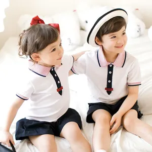 high trade 100% cotton fabric t-shirt kids school uniforms