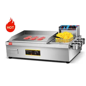Multi-Function Deluxe Combi-ovens Gas Griddle With Deep Fryers
