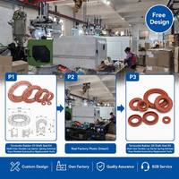 Kit de joints d'étanchéité en caoutchouc terracotta multi-tailles avec lèvre flexible, ressort et face crantée TTO moulé – Pièces de rechange automobiles