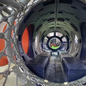 Toboggan sous-marin en plastique moulé par rotation pour enfants, pour l'extérieur et l'intérieur, <span class=keywords><strong>avec</strong></span> filet d'escalade - Product Image 5