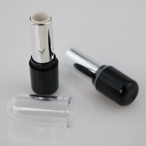 Tube de rouge à lèvres rond et court, vide, 22 mm, tête en forme de balle, conteneur en plastique pour baume à lèvres, logo personnalisé imprimé - Product Image 4