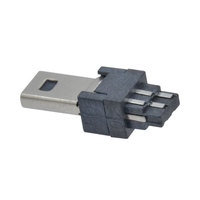 Mini USB 8 pines carcasa de Metal niquelado enchufe macho Mini conector USB cable de datos de teléfono móvil Puerto Jack