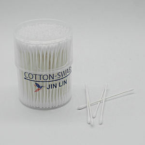 180 pièces de cotons-tiges écologiques haut de gamme à <span class=keywords><strong>tige</strong></span> en papier mince, à double tête ronde, jetables, en pot rotatif - Product Image 2