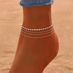 LUOYAN Bracelets <span class=keywords><strong>de</strong></span> <span class=keywords><strong>cheville</strong></span> <span class=keywords><strong>de</strong></span> Bohème <span class=keywords><strong>à</strong></span> plusieurs niveaux en cristal avec strass et <span class=keywords><strong>chaîne</strong></span> pour <span class=keywords><strong>bijoux</strong></span> <span class=keywords><strong>de</strong></span> pieds <span class=keywords><strong>de</strong></span> plage - Product Image 3