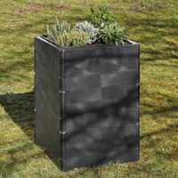 6 éléments muraux 6 lit surélevé en plastique composite jardinière de lit de jardin cadre froid lit de légumes boîte à fleurs