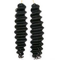 Extensions de cheveux humains vierges Micro-link profondes, alignées aux cuticules, effet plume, pour crochet, cheveux péruviens bruts, 14-26 pouces, couleur naturelle, 70g/100g