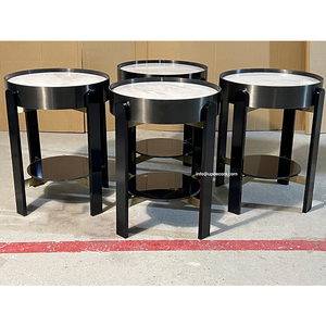Foshan Modern Luxury Hotel Living Room <b>Small</b> Marble Top Coffee <b>Table</b> Furniture Round <b>White</b> Stone Coffee <b>Table</b> Marble Coffee - Product Image 5
