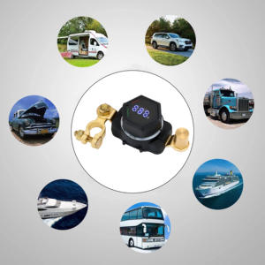Aislador de desconexión de interruptor de batería de cobre Chapado en plata de alta resistencia con terminal de batería de pantalla de voltaje para coche RV automotriz - Product Image 6