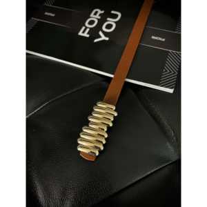 Cinturón Delgado para Mujer con Hebilla de Barra de Diseño Fiori, Hebilla de Placa con Recubrimiento de Aleación, Estilo Casual - Product Image 2