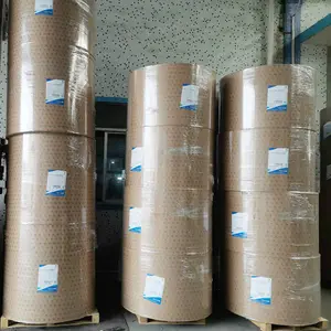 Factory Supply Kraft Paper Roll For Make Food Bags Or Lunch Box Material Craft Paper PE Offset Printing Brown Virgin Paper