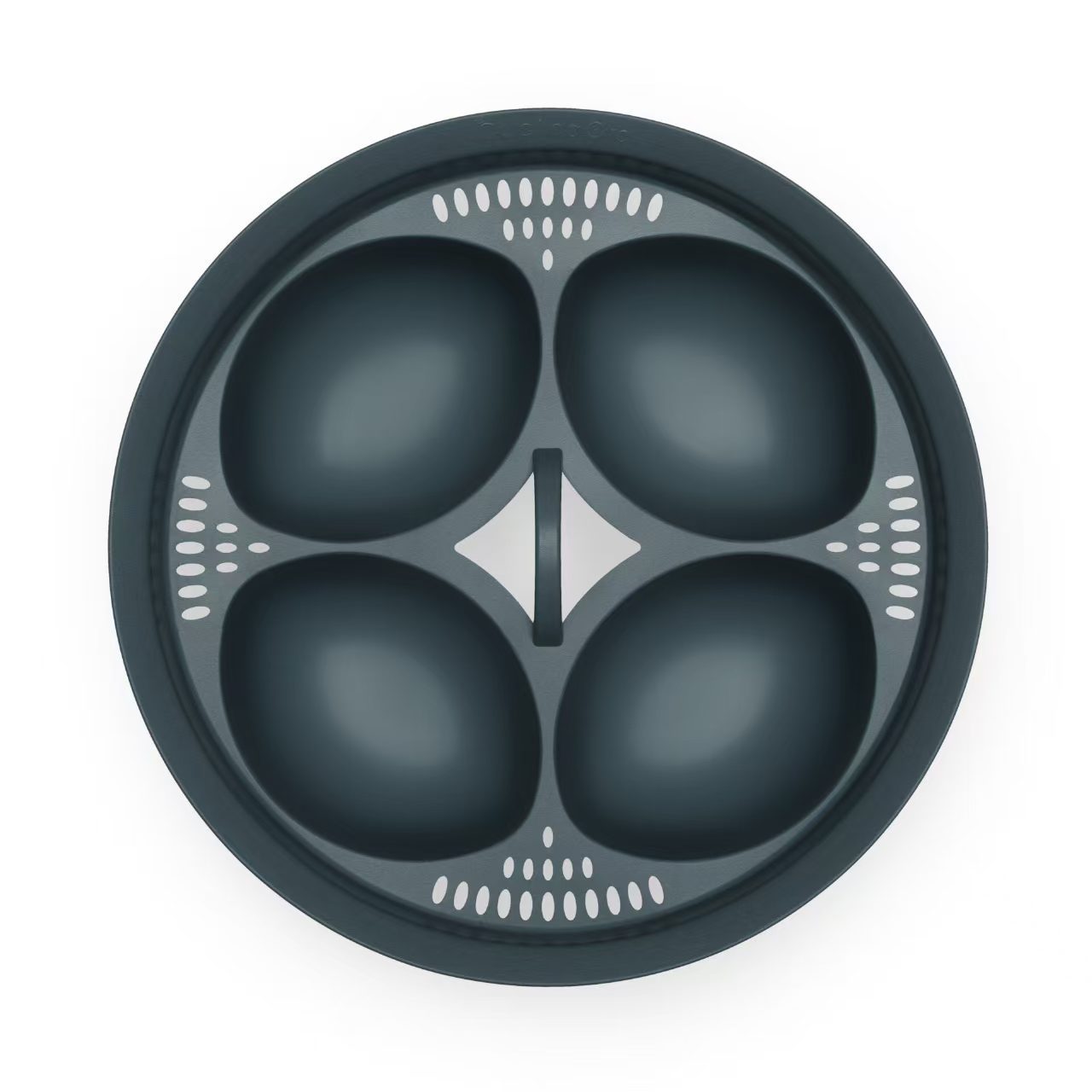Cuiseur vapeur noir moyen pour crème anglaise aux œufs