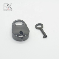 Cadenas en forme d'ours de couleur de pistolet en alliage de Zinc avec boucle de verrouillage à clé en métal pour fermeture de sac boîte à bijoux accessoire de valise à bagages