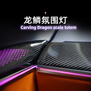 ไฟสร้างบรรยากาศ6W 128สีชุดไฟ LED สำหรับเทสลารุ่น3หรือ Y ชิ้นส่วนภายในรถยนต์ - Product Image 5