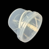 Vente en gros d'usine seau en plastique de qualité alimentaire de 4L avec couvercle seau en plastique transparent recyclable personnalisé pour la nourriture