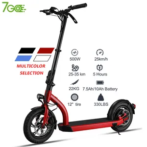 7Go EU US warehouse 12 inch tire foldable Electric Scooter 500W 48v long range fast speed escooter with patent