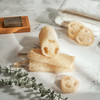 Ensemble d'éponges en loofah naturelles OEM, 100% végétales, sans colorants, biodégradables, exfoliant pour le bain, pour une peau éclatante, fabriquées à la main en Chine